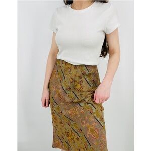 boho victorian tapestry gardencore midi skirt size s